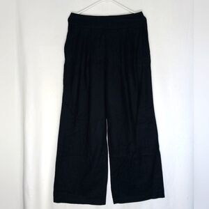 Abercrombie & Fitch Women Linen-blend Pull - On Pant Size M Black